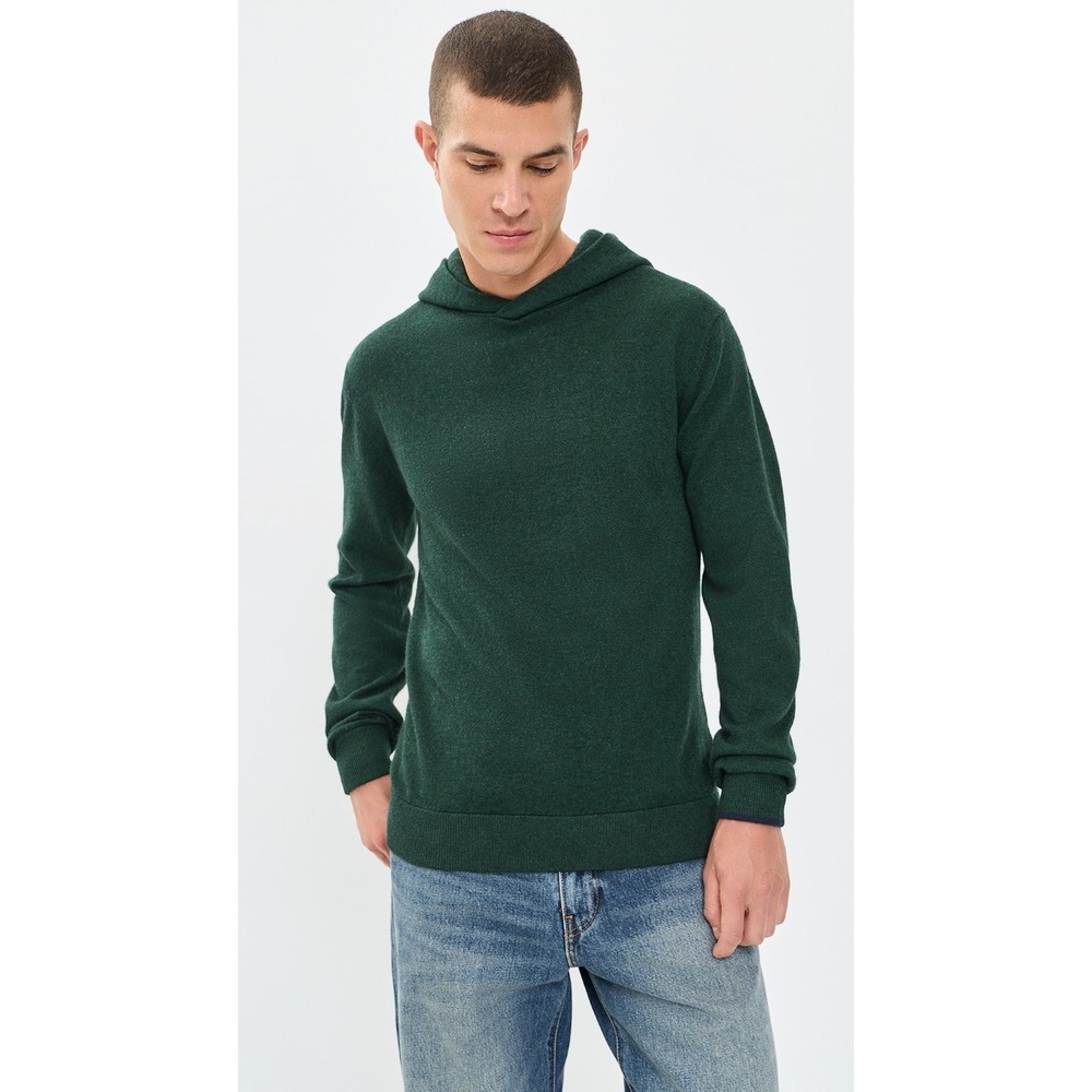 Greyson Sweater Koko Hooded Wool Cashmere Jesper Green Large